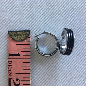 Silver hoop earrings